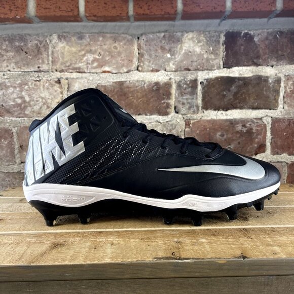 NWOB Nike Zoom Code Elite 3/4 Black Football Cleats Shoes Size 18 (603368-002) - Picture 1 of 7